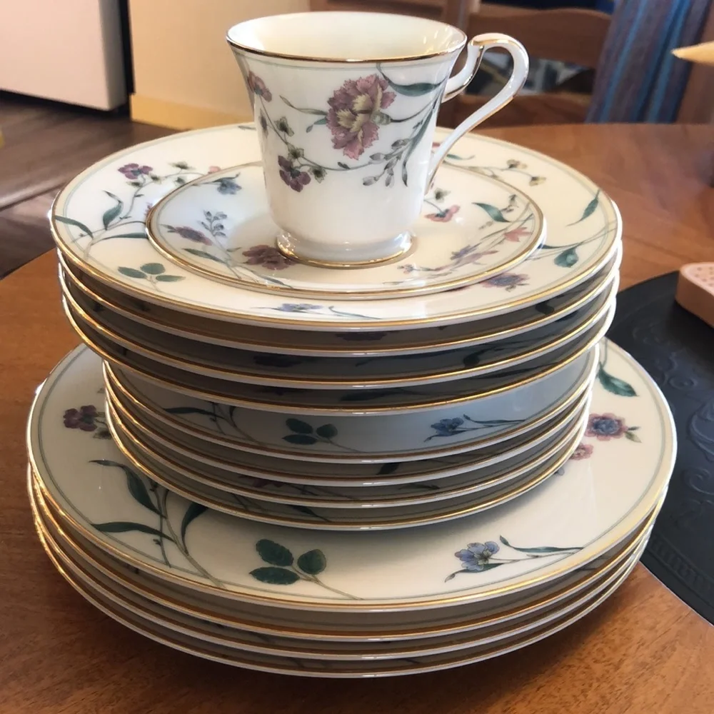 Mikasa Fine Ivory Carnation Garden Five (5) piece place setting